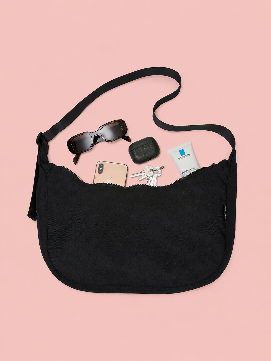 Ela Mo™ Moon Bag | Schwarz