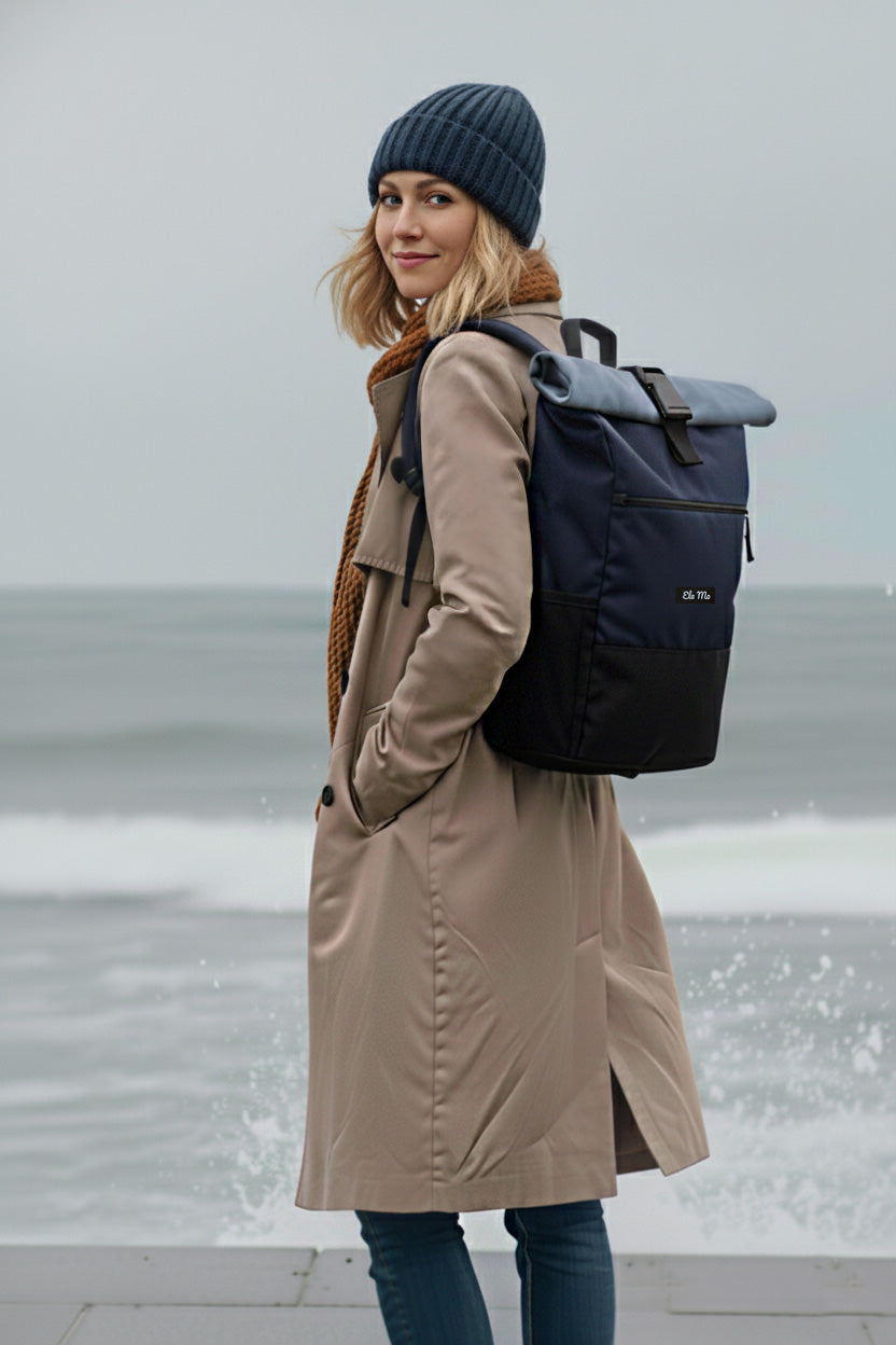 Ela Mo™ Rolltop Rucksack | Nightblue