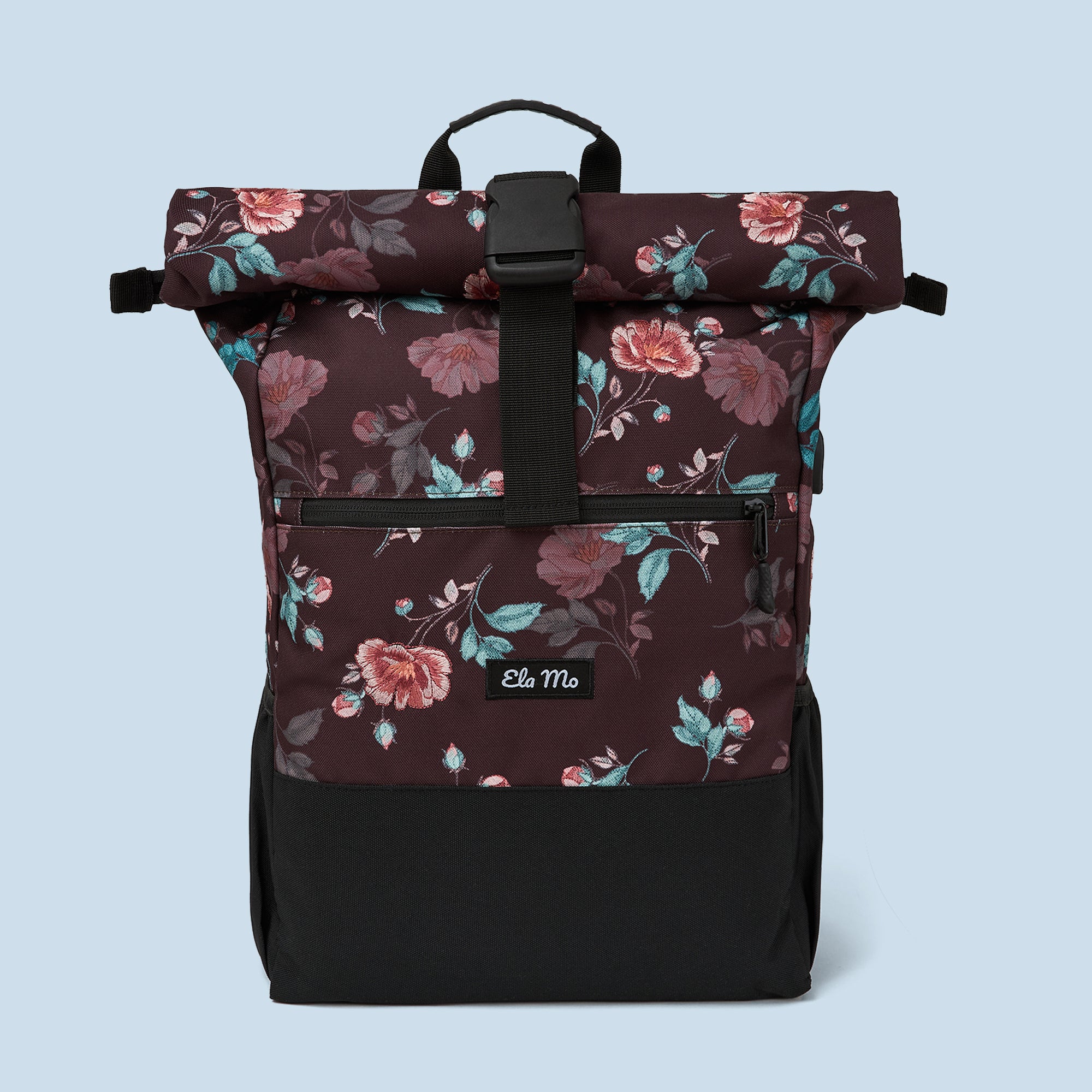 Ela Mo™ Rolltop Rucksack | Roses & Chocolate