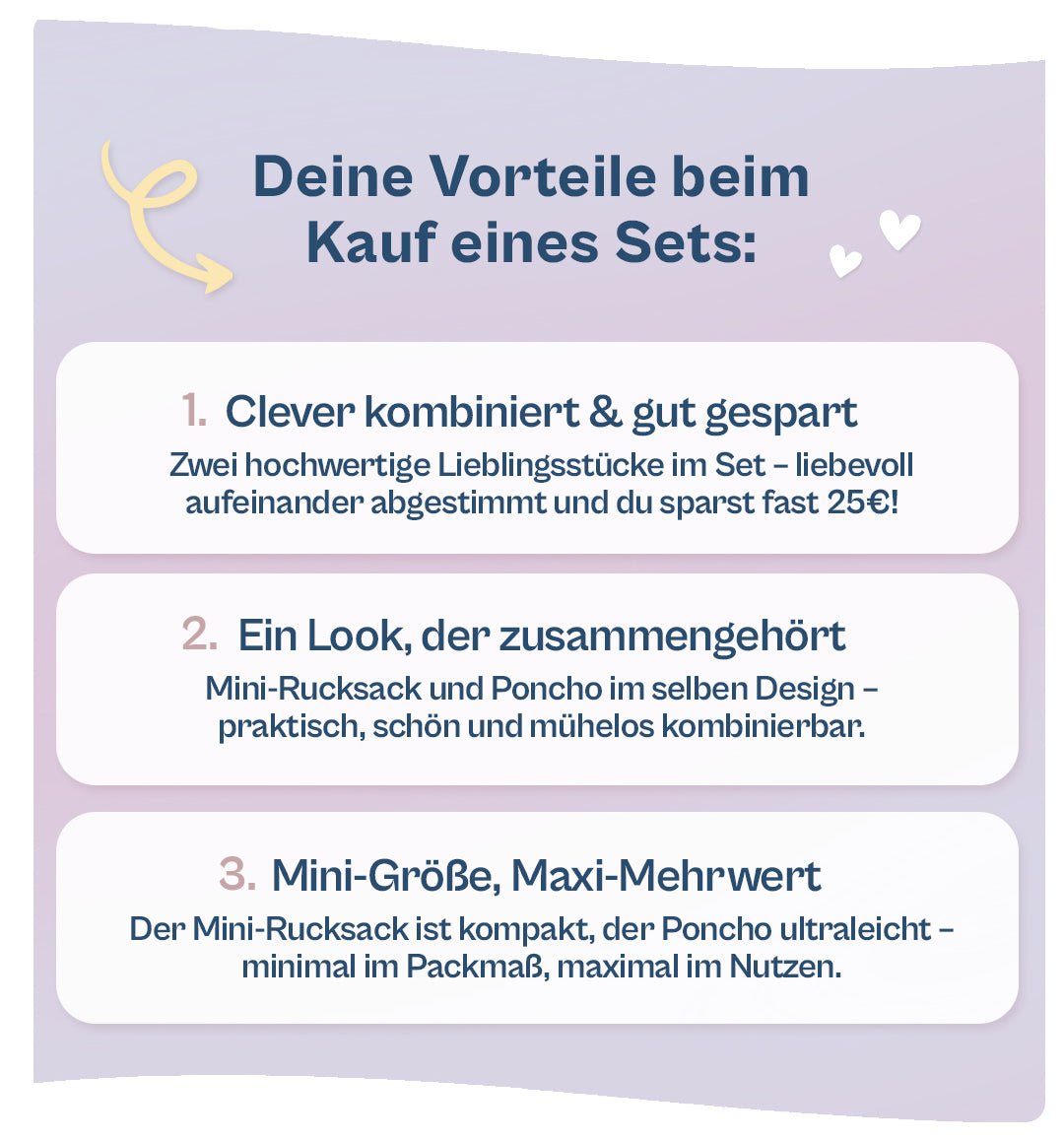 Ela Mo™ Set | Regenponcho + Mini Rucksack