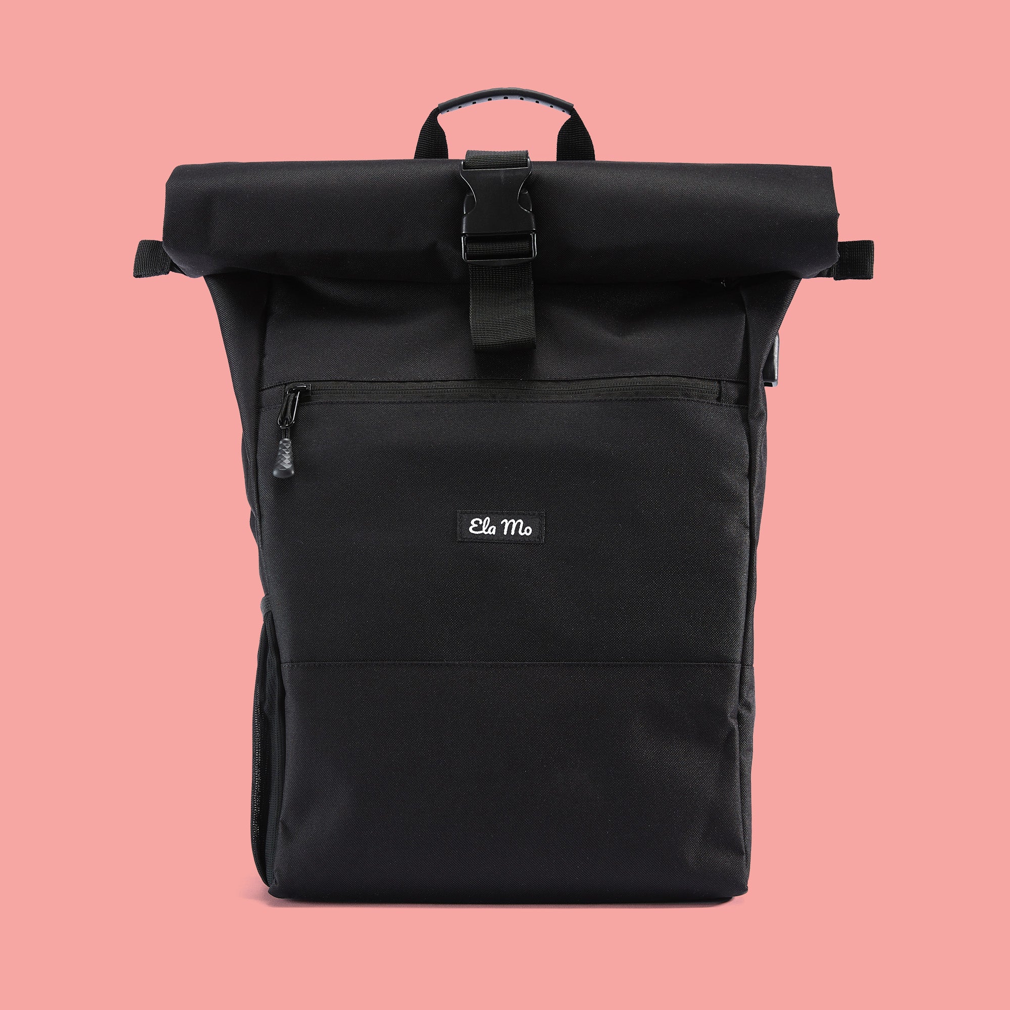 Black Ela Mo™ Rolltop Rucksack | Black