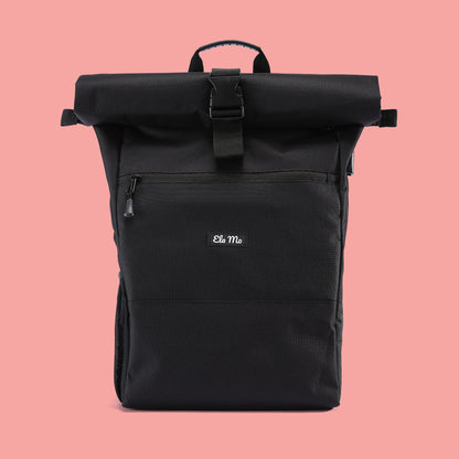 Black Ela Mo™ Rolltop Rucksack | Black
