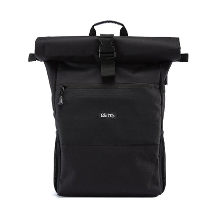 Black Ela Mo™ Rolltop Rucksack | Black