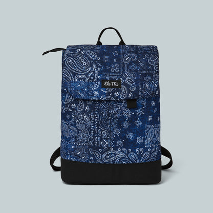 Ela Mo™ Daypack Rucksack | Denim Paisley