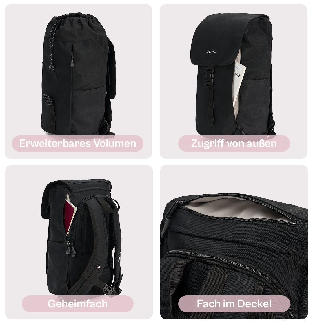 Ela Mo™ Everywhere Daypack | Black