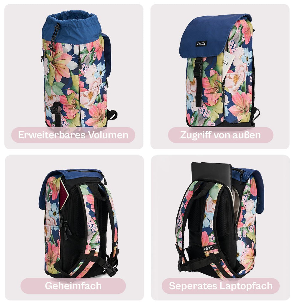 Ela Mo™ Everywhere Rucksack | Orange Lily