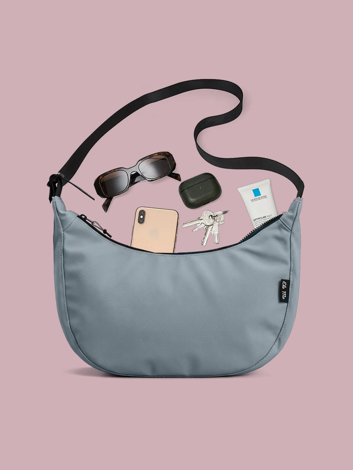Ela Mo™ Moon Bag | Smoke Blue