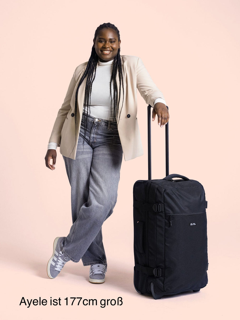 Ela Mo™ Reisetasche mit Rollen 78 Liter | Black