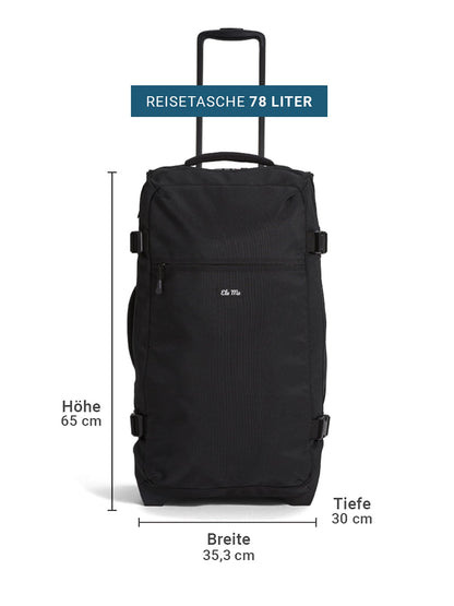 Ela Mo™ Reisetasche mit Rollen 78 L | Black