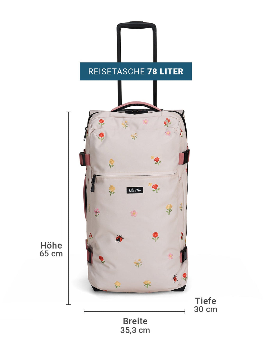 Ela Mo™ Reisetasche mit Rollen 78 Liter | Embroidery Edition Losy