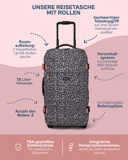 Ela Mo™ Reisetasche mit Rollen 78 Liter | New Leo