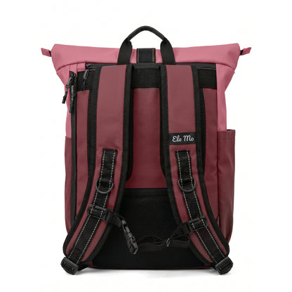 Ela Mo™ Rolltop Rucksack | Coated Edition Dark Berry