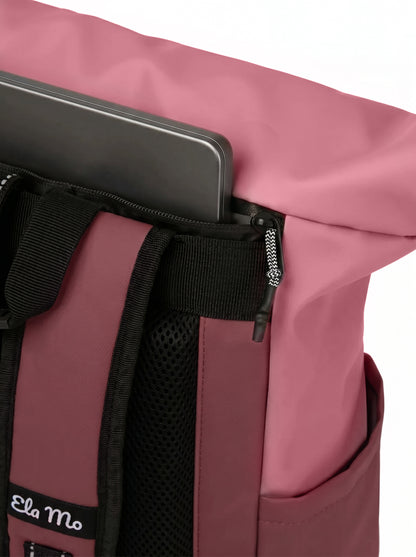Ela Mo™ Rolltop Rucksack | Coated Edition Dark Berry