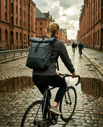 Ela Mo™ Rolltop Rucksack | Coated Edition Slate