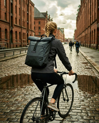 Ela Mo™ Rolltop Rucksack | Coated Edition Slate