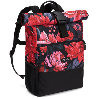 Ela Mo™ Rolltop Rucksack | Dalia Red