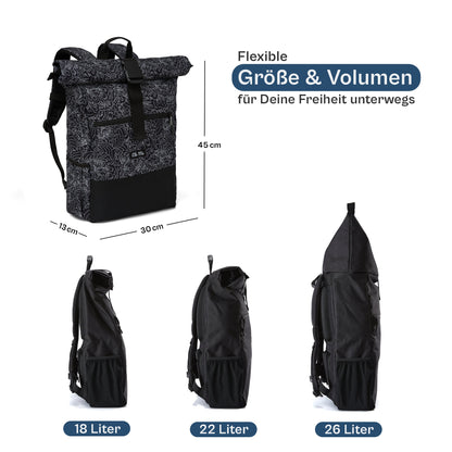 Ela Mo™ Rolltop Rucksack | Dots