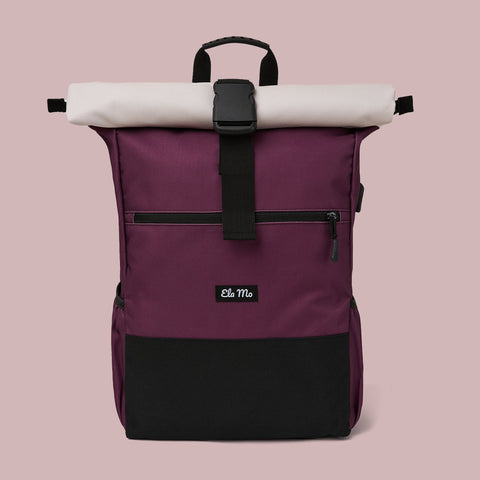 Ela Mo™ Rolltop Rucksack | Grape