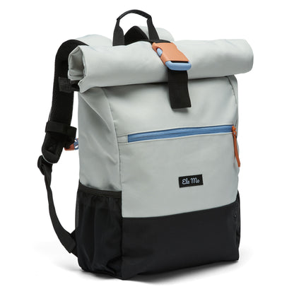 Ela Mo™ Rolltop Rucksack | Lightgrey Orange Pop