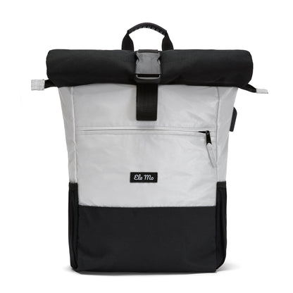 Ela Mo™ Rolltop Rucksack Night Edition | Black