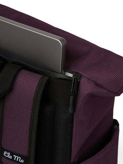 Ela Mo™ Rolltop Rucksack | Plum Reflective