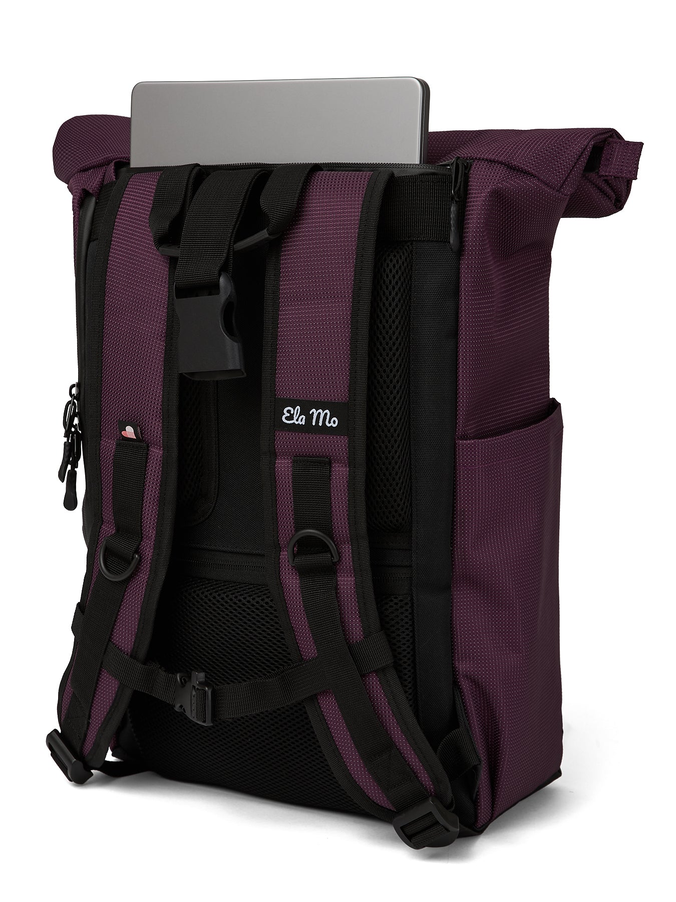 Ela Mo™ Rolltop Rucksack | Plum Reflective