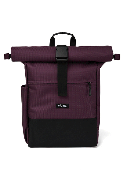 Ela Mo™ Rolltop Rucksack | Plum Reflective
