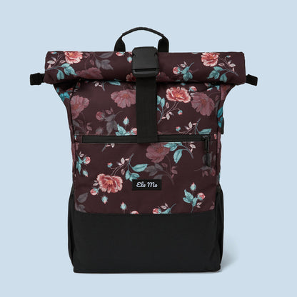 Ela Mo™ Rolltop Rucksack | Roses & Chocolate
