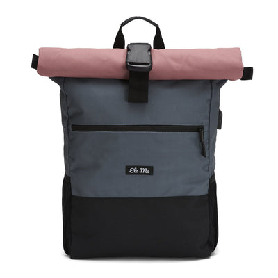 Ela Mo™ Rolltop Rucksack | Salmon