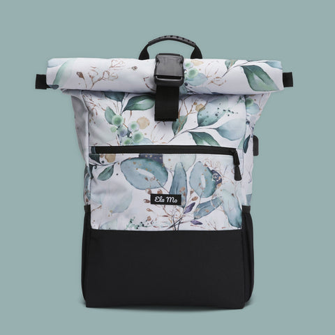 Ela Mo™ Rolltop Rucksack | Waterleaf Gold