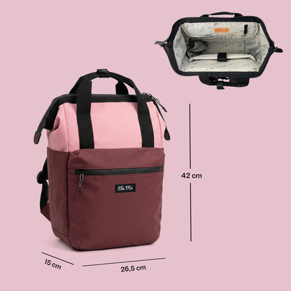 Ela Mo™ Topload Rucksack | Coated Edition Dark Berry