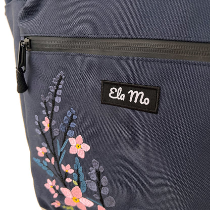 Ela Mo™ Topload Rucksack | Flowering Vine Embroidery
