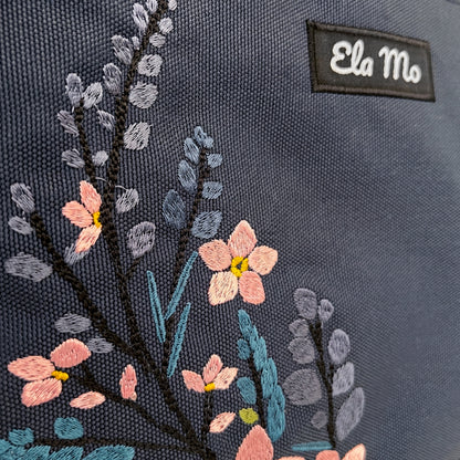 Ela Mo™ Topload Rucksack | Flowering Vine Embroidery