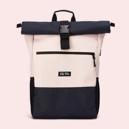 Pink & Blue Ela Mo™ Rolltop Rucksack | Pink & Blue