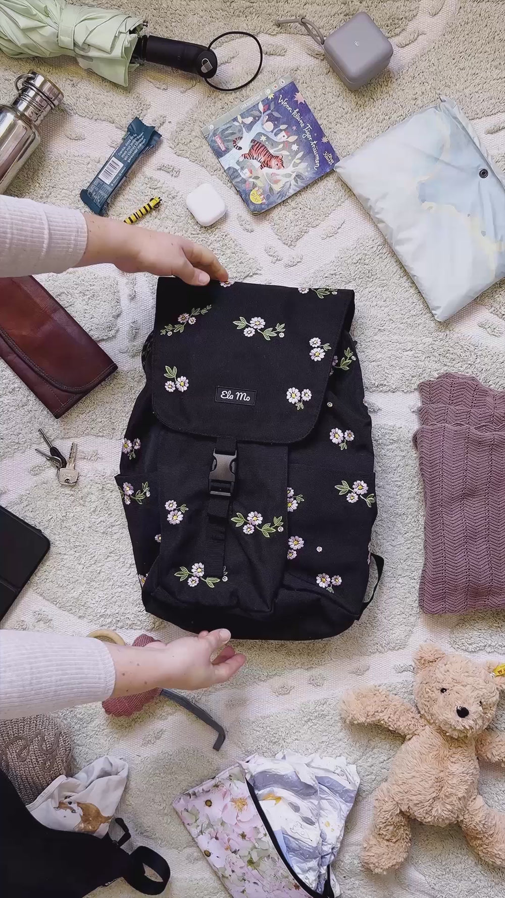 Ela Mo™ Everywhere Rucksack | Embroidery Edition Upsy Daisy