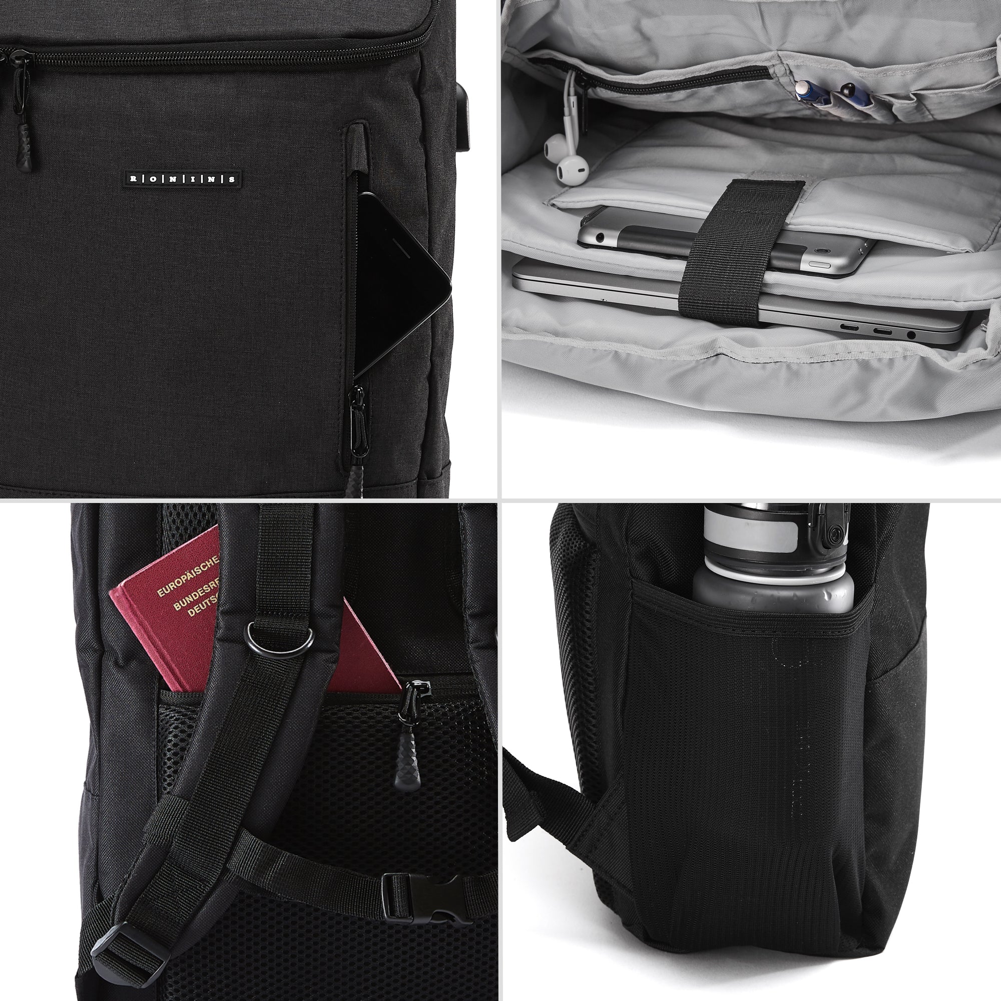 ronin's™ Rucksack mit Laptopfach | Dark Grey