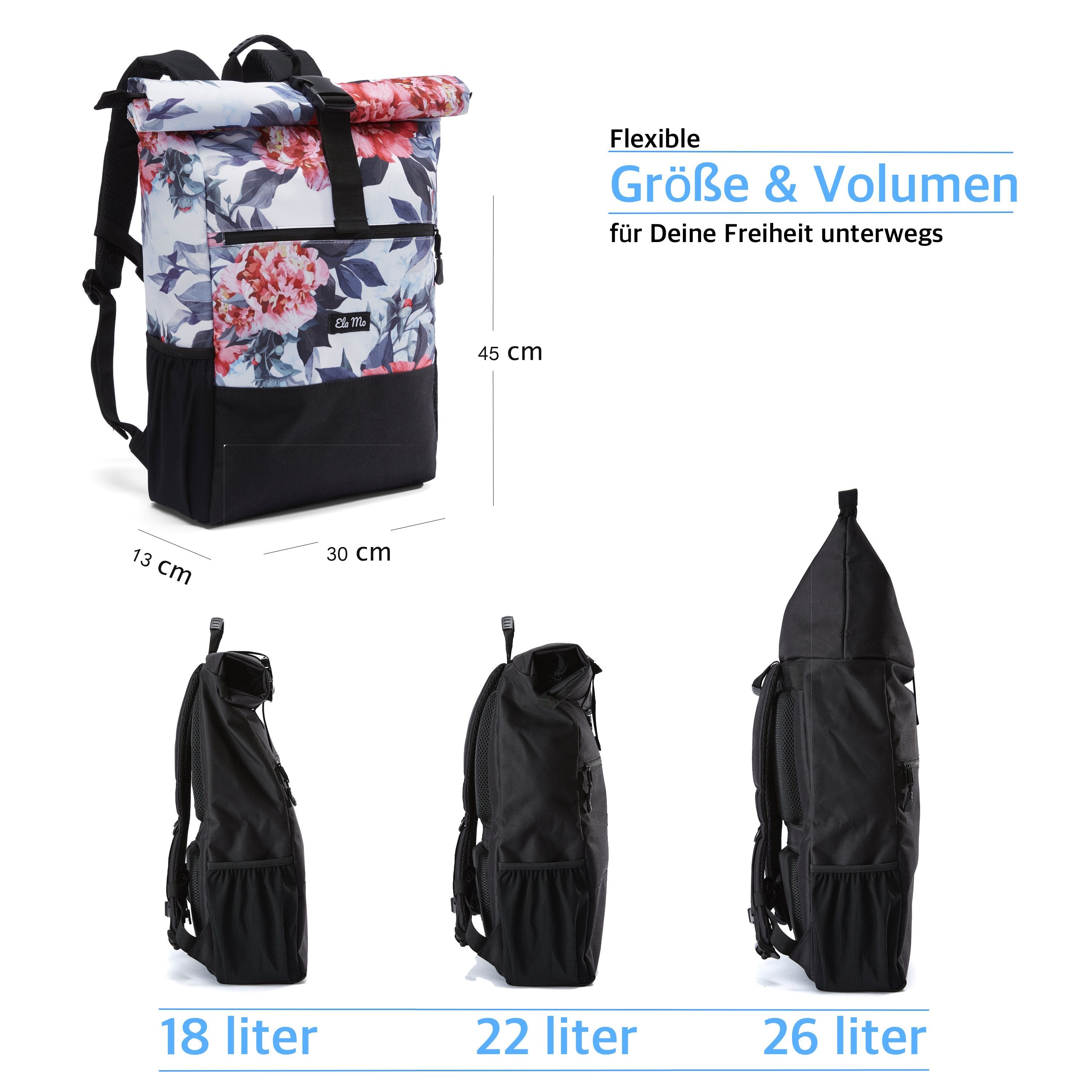 Bloom! Ela Mo™ Rolltop Rucksack | Bloom!