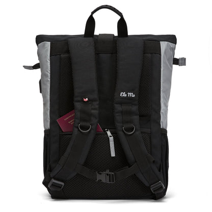  Ela Mo™ Rolltop Rucksack Night Edition | Black