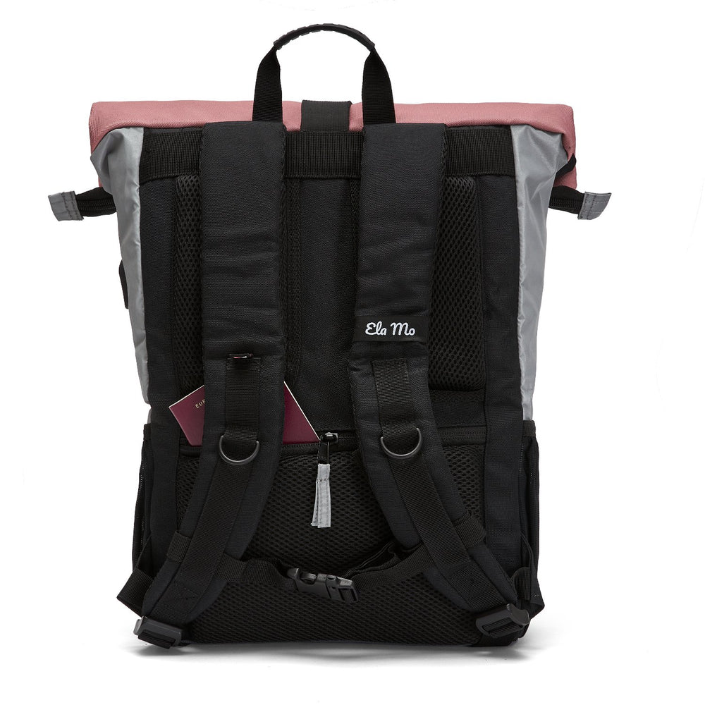 Ela Mo™ Rolltop Rucksack Night Edition | Peach