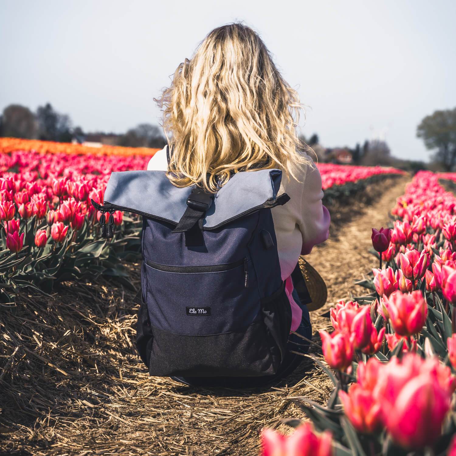 Ela Mo™ Rolltop Rucksack | Nightblue